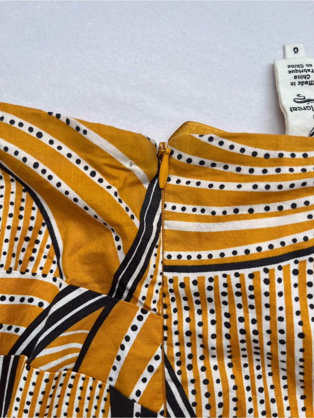 Anthropologie Floreat Yellow Printed Strapless Pleated Top 6 - Picture 7 of 10